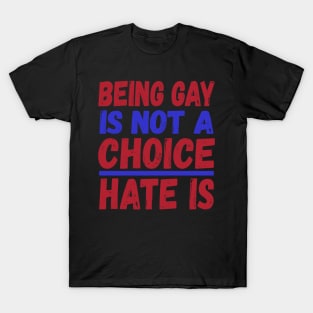 Being Gay is Not a Choice Hate is T-Shirt